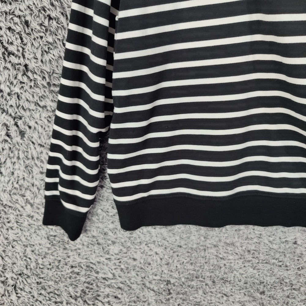 Karl Lagerfeld Paris Striped Crewneck Sweatshirt Logo Star Womens Large Nautical - Picture 16 of 16